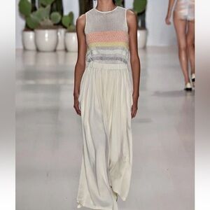 Mara Hoffman Woven Mesh Crop Top XS Boho Resort Rainbow Runway Designer